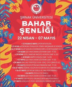 Üniversitemizde 2024-2025 Bahar Şenlikleri başlıyor